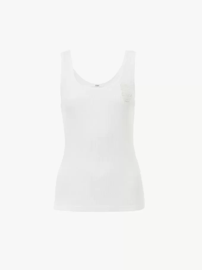 Camiseta de tirantes en jersey de algodón