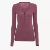 Camiseta henley de punto de lana merino Camiseta henley de punto de lana merino