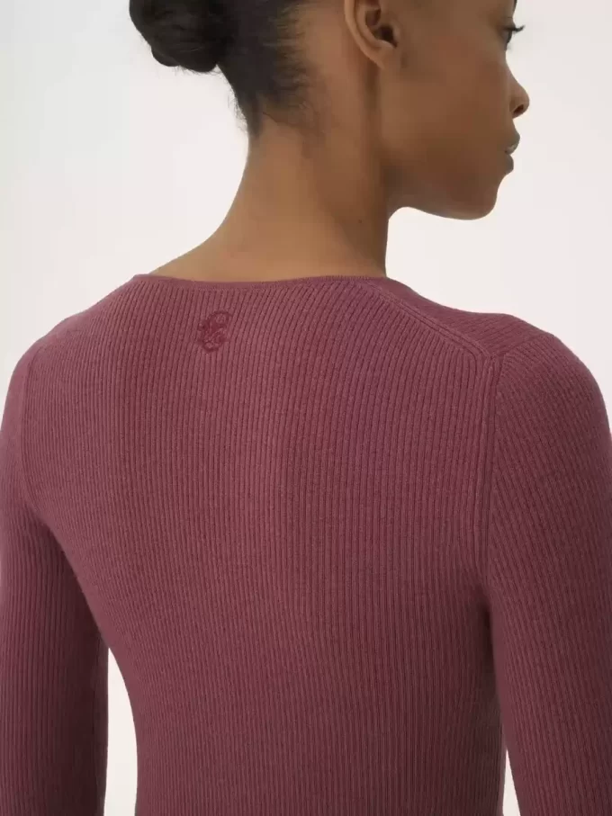 Camiseta henley de punto de lana merino Camiseta henley de punto de lana merino