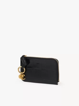 Cartera Alphabet en piel efecto cocodrilo
