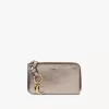 Cartera Alphabet en piel metalizada