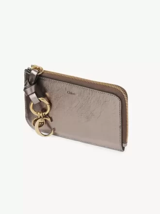 Cartera Alphabet en piel metalizada