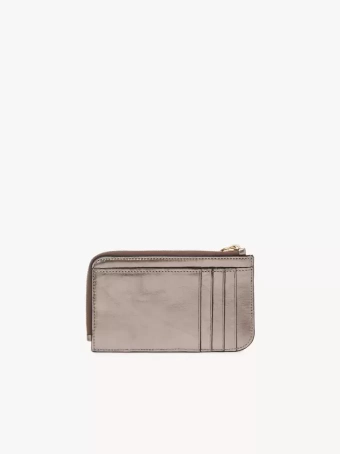 Cartera Alphabet en piel metalizada