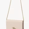 Cartera con solapa y cadena Chloé Iconic en piel brillante