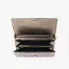Cartera con solapa y cadena Chloé Iconic en piel metalizada