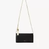 Cartera con solapa y cadena Chloé Spin en piel granulada