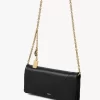 Cartera con solapa y cadena Chloé Spin en piel granulada