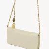 Cartera con solapa y cadena Chloé Spin en piel granulada