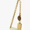 Cartera con solapa y cadena Chloé Spin en piel granulada