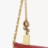 Cartera con solapa y cadena Chloé Spin en piel granulada