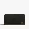 Cartera larga con cremallera Chloé Iconic en piel brillante