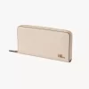 Cartera larga con cremallera Chloé Iconic en piel brillante