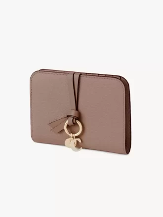 Cartera plegable Alphabet en piel granulada