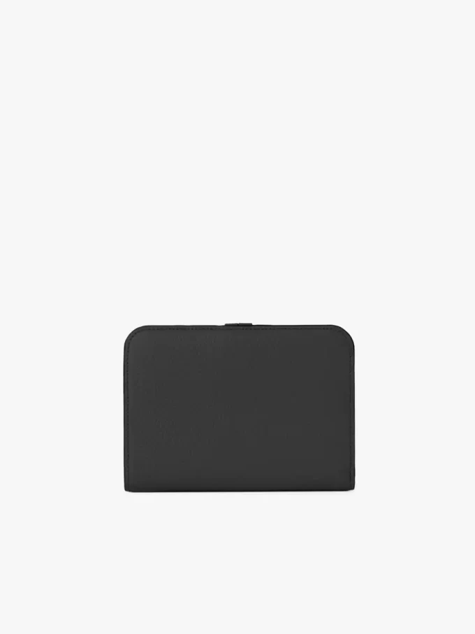 Cartera plegable Alphabet en piel granulada