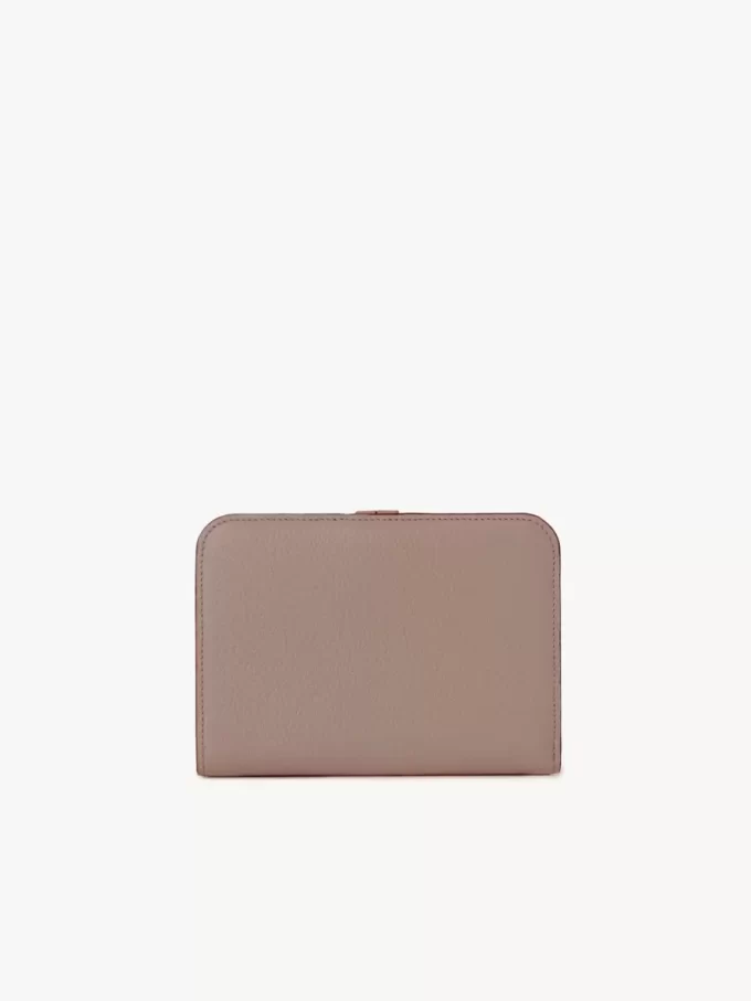 Cartera plegable Alphabet en piel granulada