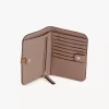 Cartera plegable Alphabet en piel granulada