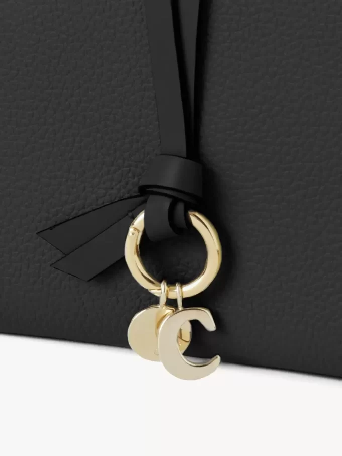 Cartera plegable Alphabet en piel granulada