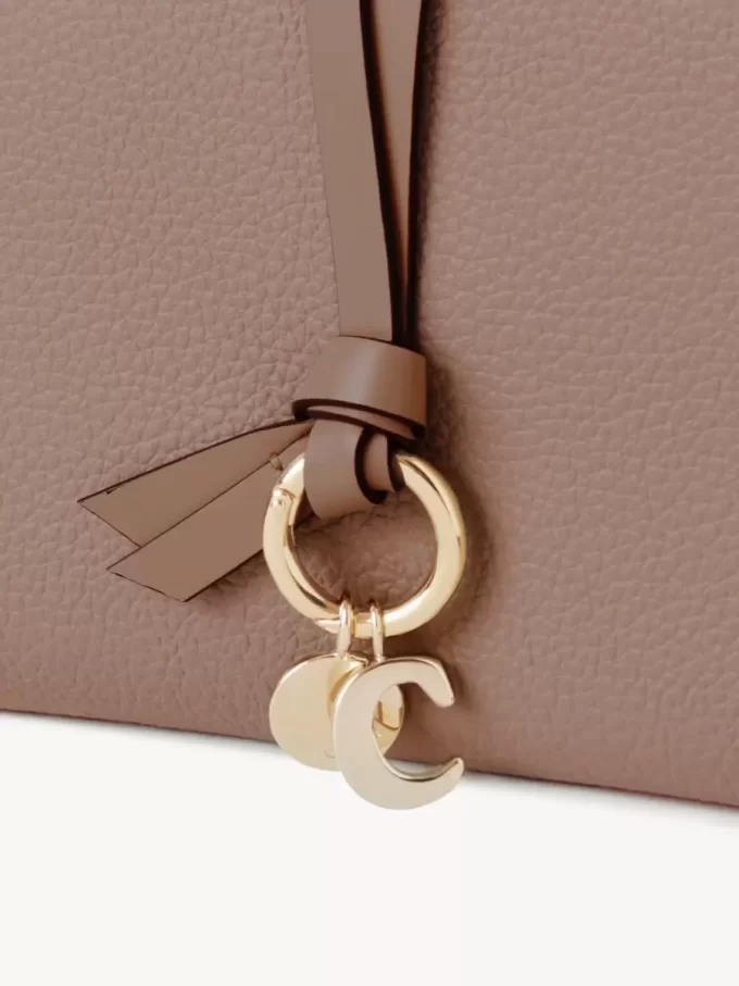 Cartera plegable Alphabet en piel granulada