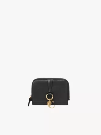 Cartera plegable con alfabeto en piel brillante