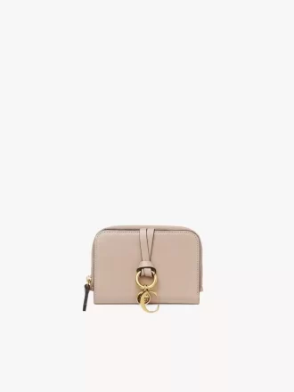 Cartera plegable con alfabeto en piel brillante