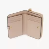 Cartera plegable con alfabeto en piel brillante