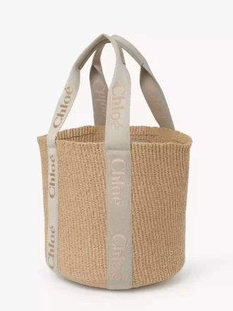 Cesta grande Woody en fibras naturales