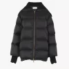 Chaqueta acolchada de cuello alto en nailon brillante