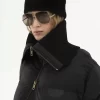 Chaqueta acolchada de cuello alto en nailon brillante