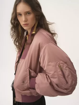 Chaqueta bomber de nailon
