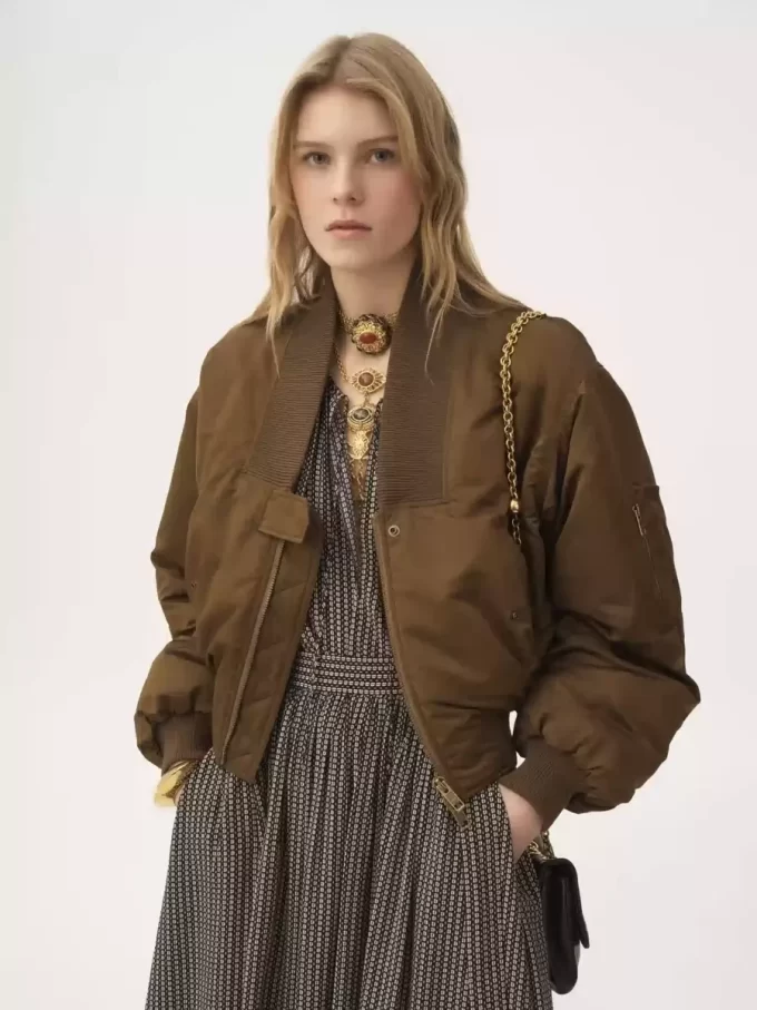 Chaqueta bomber de nailon