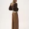 Chaqueta corta de cuello alto en piel Chaqueta corta de cuello alto en piel