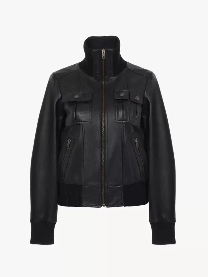 Chaqueta corta de piel