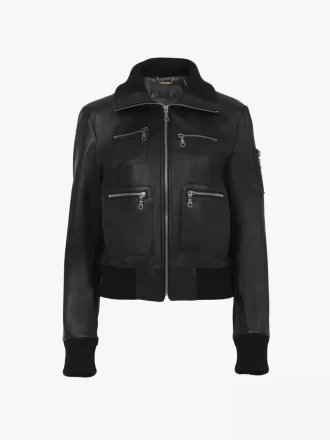 Chaqueta corta de piel