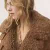 Chaqueta corta de piel estilo caja