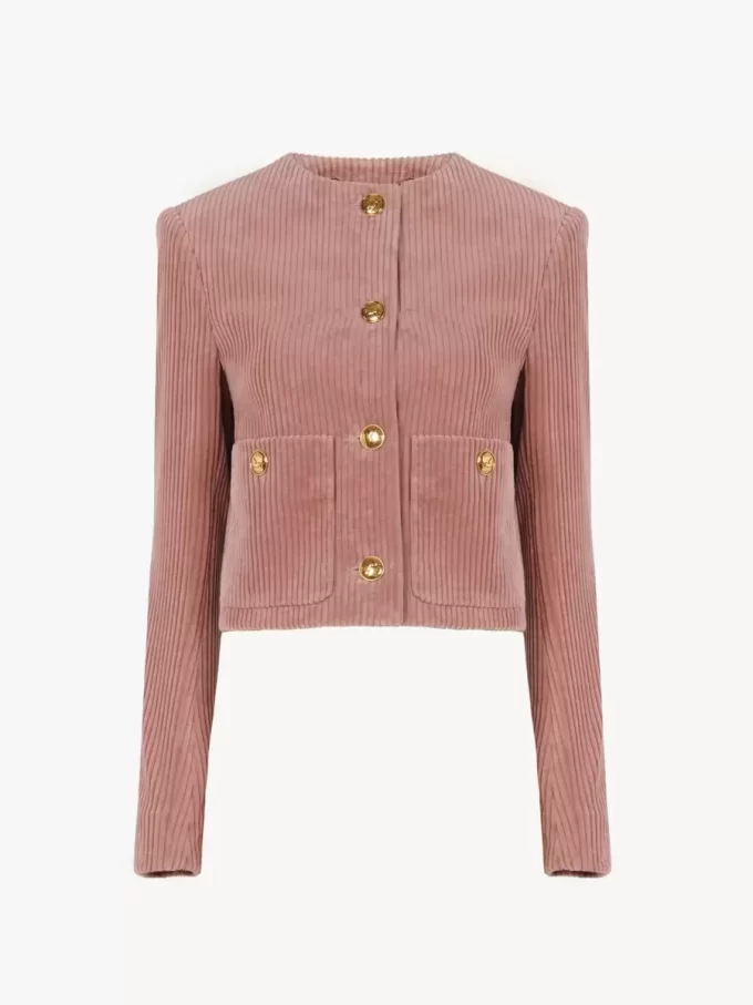 Chaqueta corta de terciopelo