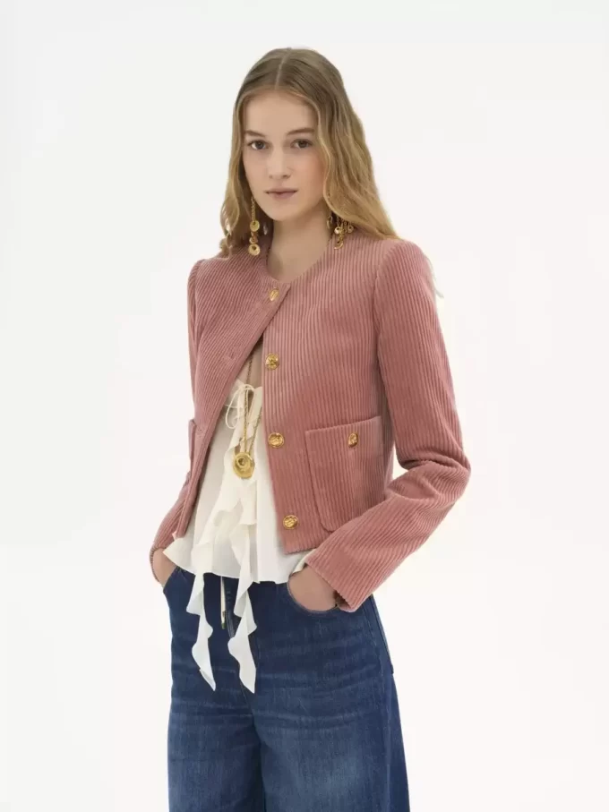 Chaqueta corta de terciopelo