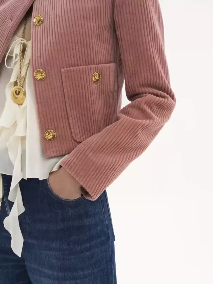 Chaqueta corta de terciopelo