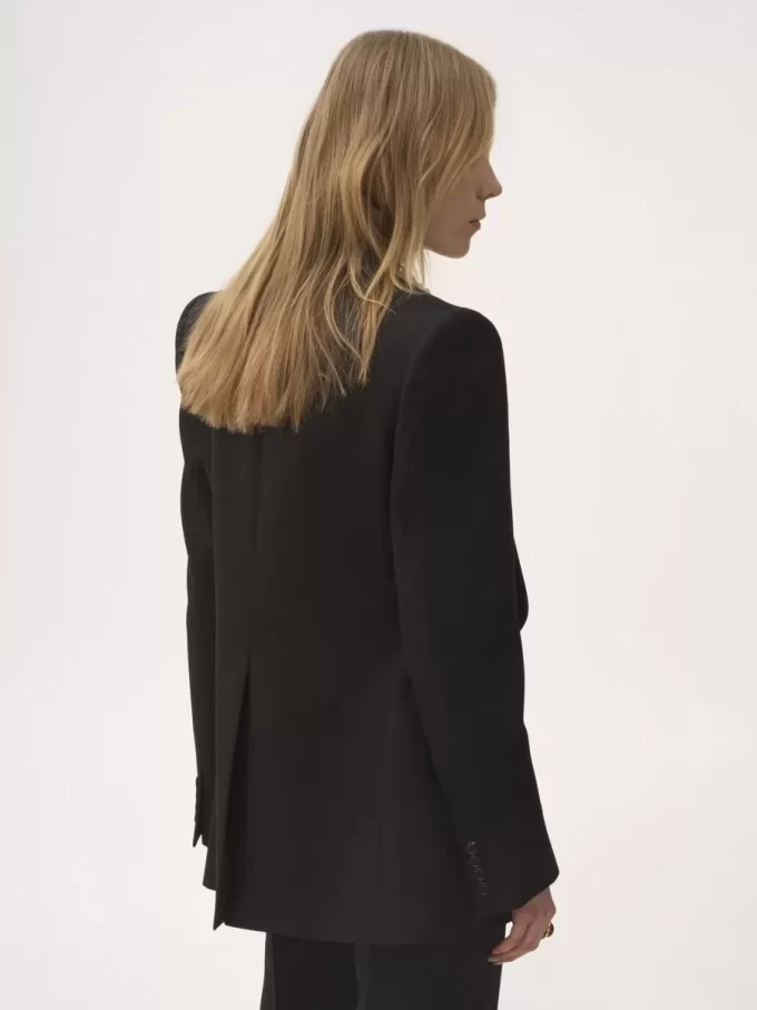 Chaqueta de esmoquin de lana grain de poudre Chaqueta de esmoquin de lana grain de poudre
