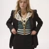 Chaqueta de esmoquin de lana grain de poudre Chaqueta de esmoquin de lana grain de poudre