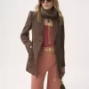 Chaqueta entallada de lana a cuadros Chaqueta entallada de lana a cuadros