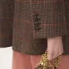 Chaqueta entallada de lana a cuadros Chaqueta entallada de lana a cuadros