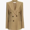 Chaqueta entallada de lana grain de poudre Chaqueta entallada de lana grain de poudre