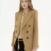 Chaqueta entallada de lana grain de poudre Chaqueta entallada de lana grain de poudre