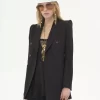 Chaqueta entallada de lana grain de poudre Chaqueta entallada de lana grain de poudre