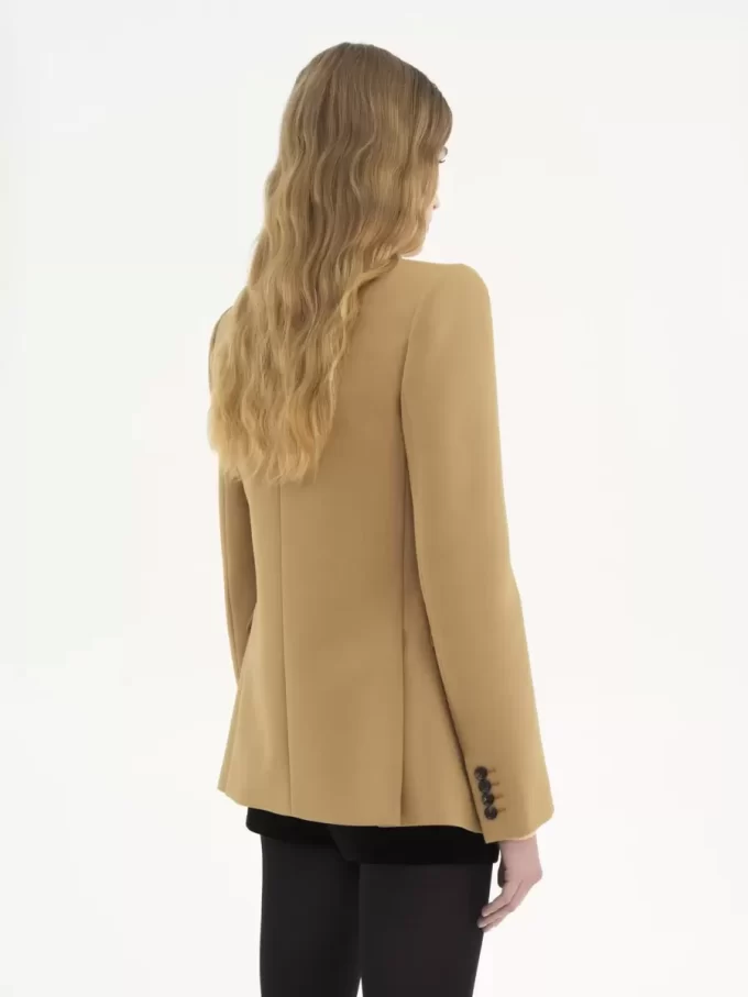 Chaqueta entallada de lana grain de poudre Chaqueta entallada de lana grain de poudre