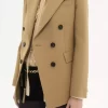 Chaqueta entallada de lana grain de poudre Chaqueta entallada de lana grain de poudre