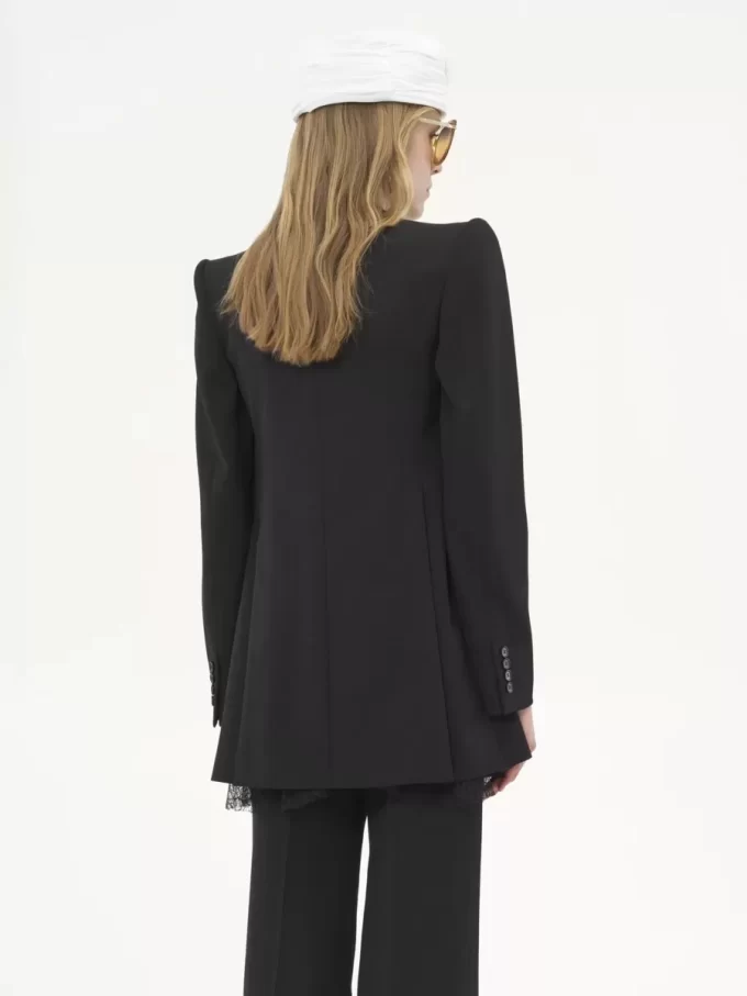 Chaqueta entallada de lana grain de poudre Chaqueta entallada de lana grain de poudre