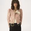 Chaqueta entallada de tafetán jacquard y encaje Chaqueta entallada de tafetán jacquard y encaje