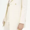 Chaqueta entallada en jacquard de mezcla de algodón Chaqueta entallada en jacquard de mezcla de algodón
