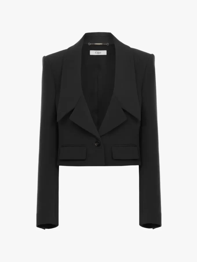 Chaqueta Heritage entallada de gabardina de lana